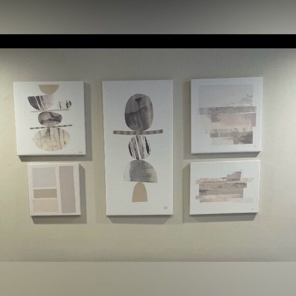 5 piece “Balance" Canvas Wall Art (new) - Picture 4 of 4